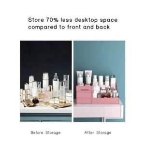 1pc European Style Drawer Makeup Organizer, Plastic Storage Box For Cosmetics, Skincare, Dresser