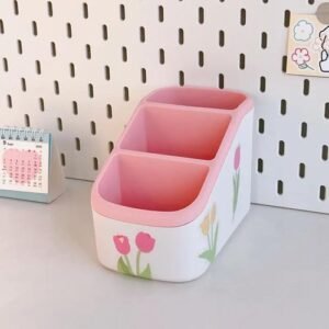 1pc 6/3 Grids Storage Box Desk Oraganizer Storage Box Dormitory Cosmetics Storage Box Student Stationery Shelf Makeup Organizer