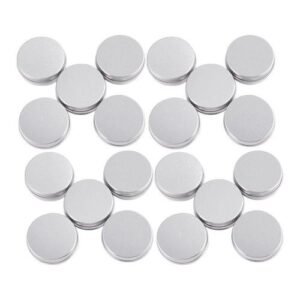20 x Empty Cosmetics Pot Lip Balm Aluminum Jar Container Scr