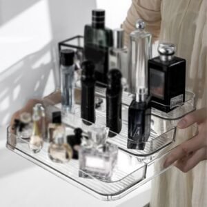 3-Tier Display Acrylic Transparent Cosmetics Organizer