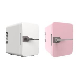 6L Mini Fridge Storage Yogurt Snacks Cosmetics Beverage Refrigerator Cooler USB-White_black