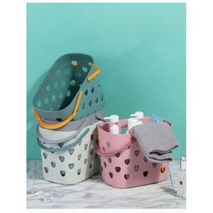 Plastic Portable Bath Shower Caddy Basket, Bathroom Toiletry & Cosmetics Organizer, Storage Bin