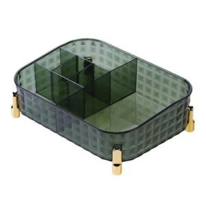 Large Capacity Multi Grids Transparent Storage Box Multi-Functional Skin Care Product Cosmetics Organizer Household Supplies