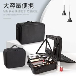 Large Capacity Multi-Functional Makeup Portable Belt Mirror Wash Women's Portable Travel Storage Cosmetics Tattoo Kit