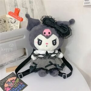 30-40cm Sanrio New Kuromi My Melody Kawaii Plush Toys Stuffed Doll Bags Girl's Backpack For Cosmetics Book Cute Bags