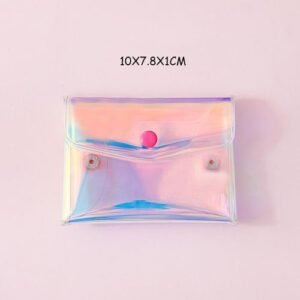 1PCS Mini Transparent Small Wallet Coin Purses Bag Clutch Handbag Female Key Purse Cosmetics Stora More