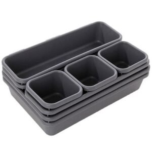 8pcs set Adjustable Drawer Organizer Box Trays Make Up Cosmetics Sundries Divider Holder Kitchen Bathroom Closet Jewellery Box More