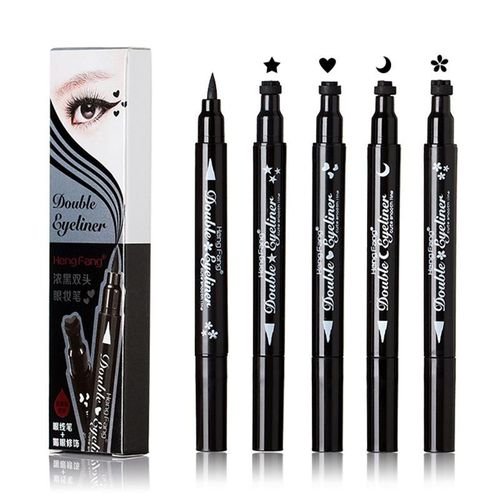 Double-headed Makeup Eye-liner Pen Smudge Resistant Long Lasting Eye Liner for Women Girls Students Cosmetics,Flower NO5112