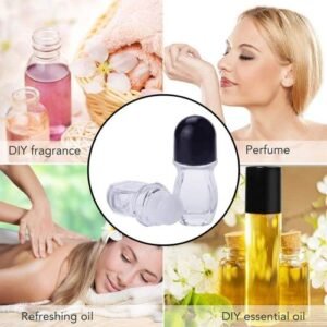 Glass Empty Roller Bottles Leak Proof Massage Roller Ball Bottles for Fragrance Cosmetics Dispenser NO5143