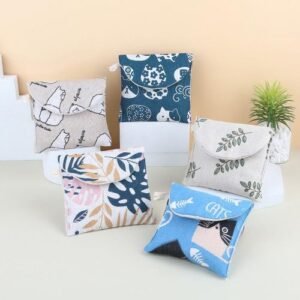 Sanitary Napkin Storage Bag Creative Large Capacity Sanitary Napkin Bag Student Female Cosmetics and Jewelry Portable Monthly Event a Bale of Cotton