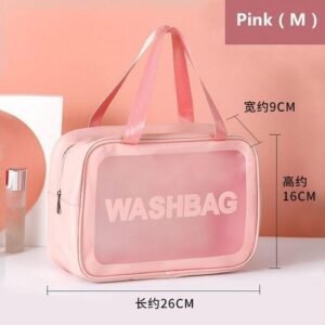 Portable Travel Clear Storage Bag With Handle Waterproof Frosted Cosmetics Bags Bathroom Washbag Newest