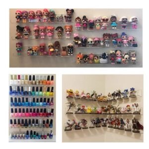 Acrylic Makeup Cosmetics Storage Box Book Dull Shelf  Wall Hanging  Display Stand Jewelry Organizer Case-Clear