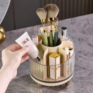 Cosmetics Storage Box,Rotate Makeup Desktop Organizer Case