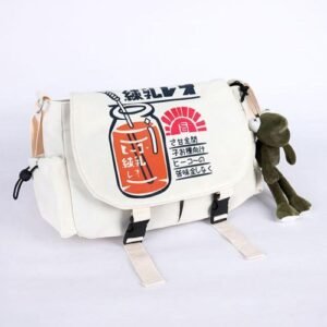 Japanese Style Messenger Shoulder Bag Large Capacity Crossbody Bag With Adjustable Strap For Mobile Phone Cosmetics Keychain NO