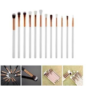 12pcs Soft Fluffy Cosmetics Brushes Set Makeup Brushes Set with Soft Nylon Hairs for Eyeshadow Blending Eyebrow