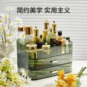 Desktop Drawer Cosmetics Storage Box Acrylic Finishing Box Dresser Skin Care Mask Multi-Grid Storage Basket
