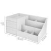 Dormitory Desktop Cosmetics Storage Box Plastic Drawer Type Skin Care Products Dressing Table Student H  More