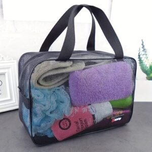 Large Capacity Toiletry Bag - Spacious Travel Organizer for Full-Size Containers, Makeup, Cosmetics, Shampoo, Toiletries, Accessories - Water-Resistant, Easy-to-Clean, and Portable Design
