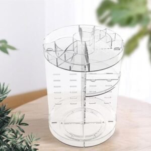 360? Rotatable Makeup Organizer Carousel Cosmetics Storage Vanity Case Rack Skincare Makeup Lipstick Accessories Organizer