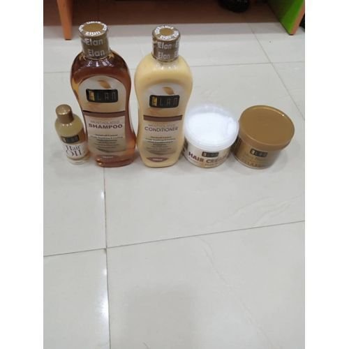 Elan 5-in-1 Elan Hair Care Bundle - (Hair Booster, Hair Repair Cream, Conditioner, Shampoo, Relaxer))