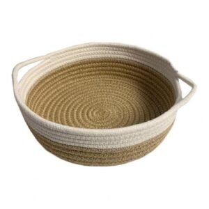 Cotton Rope Weave Storage Basket Table Bowl Wicker Basket Baby Nursery Basket Kids Toys Storage Box Cosmetics Organizer/handle