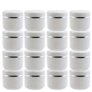 30PcsPack 20g 30g 50g Cream Jar White Plastic Makeup Container Sample Cosmetics Box Empty Makeup Jar Pot Refillable Bottles100g