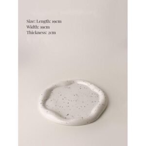 Light Luxury Ceramics Jewelry Tray Portable Storage Rack Cosmetics Basket Dessert Plate Home Organizer Decoration Ornaments