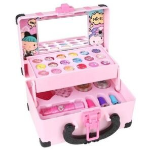 Girls Makeup Kit Kids Make Up Set Real Cosmetics Play Set with Travel Cosmetic Case Washable Party Game Make Up Toys Chrismas Birthday Gift for Little Girls