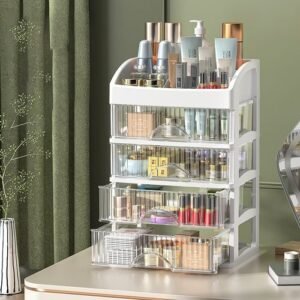 Divided drawer storage cabinet set separated transparent cosmetics jewelry storage cabinet