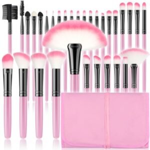 Pink Makeup Brushes Set Concealer Soft Fluffy For Cosmetics Foundation Blush Powder Eyeshadow Kabuki Blending Makeup Beauty Tool SAB