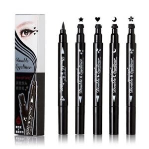 Double-headed Makeup Eye-liner Pen Smudge Resistant Long Lasting Eye Liner for Women Girls Students Cosmetics,Heart shaped NO5112