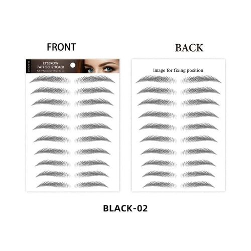 3 SetsWater-based Hair-liked Eyebrow Tattoo Sticker-cream