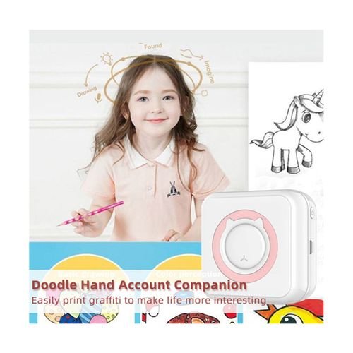 Gilmore Girls Cosmetics Mini Portable Thermal Printer Wireless Bluetooth Printer Multifunctional Label Printer with Thermal Paper+Color Pen A