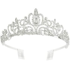 Manufacturers supply bridal jewelry headdress princess stage car show accessories alloy inlaid  big crown phoenix crown crown Silver