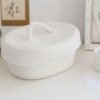 Cosmetics Daily Sundries Organizer Handle Milk White