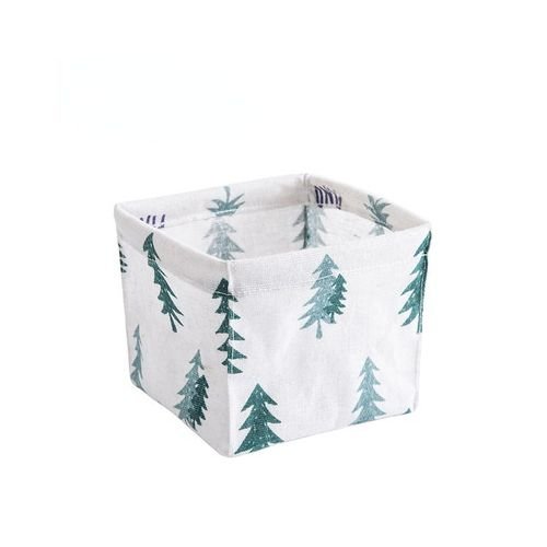 Household Cotton and Linen Desktop Storage Box Desk Stationery Storage Basket Cosmetics Sundries Sorting