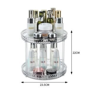360 Rotating StorageTray Spice Jar Snack Kitchen Containers Food Tray Non Slip Bathroom Storage Box Cosmetics Organizer