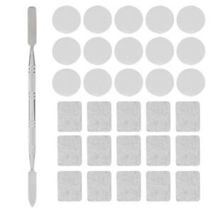 30Pcs Metal Stickers for Eyeshadow s Round/ Iron Sheet with Spatula for ic eup Cosmetics Empty