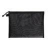 Black 1PCS Mesh Women Folders eup Pencil Case Storage Bags Small Large Cosmetics Bag Organizer Case Multifunction Doent Bag