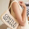 Female Underarm Shoulder Bag Large Capacity Satchel Handbags with Letter Embroidery for Mobile Phone Cosmetics Keychain NO5281
