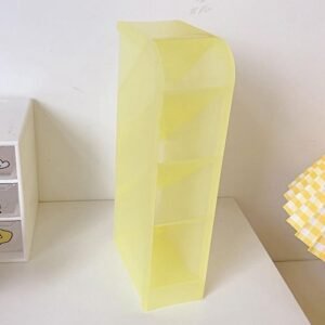 Kawaii Macaroon Color Pen Holder 4 Girds Desktop Organizer Big Size Desk Cosmetics Pencil Storage Box School Stationery