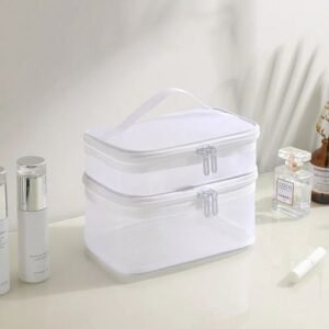 Double Layer Women's Transparent Mesh Ideal For Cosmetics