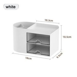Kawaii 9 Grids ABS Drawer Desktop Organizer Multi-functional Cosmetics Makeup Desk Stationery Storage Box Holders
