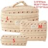 1pc New Portable Floral Makeup Bag Women Cotton Soft Large Cosmetics Organizer Pouch Travel Toiletry Kit Storage Box