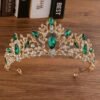 Alloy Inlaid Rhinestone Crown Easy to Wear Bridal Jewelry Crown for Stage Show Dating Shopping