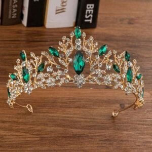 Alloy Inlaid Rhinestone Crown Easy to Wear Bridal Jewelry Crown for Stage Show Dating Shopping