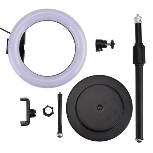 LED Selfie Ring Light Dimmable with Phone Holder for Live Streaming Video Photography,Default NO5246