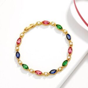 Xuping Jewelry Cross-Border Foreign Trade Ornament Alloy Girls' Jewelry Wholesale Fashion Retro Imitation Ruby Bracelet for Women