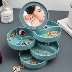 Cosmetics Beauty Container Organizer With Mirror