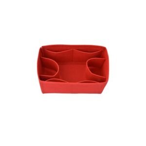 Felt Handbag Organizer Insert Bag Cosmetics Organizer Red